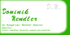dominik mendler business card
